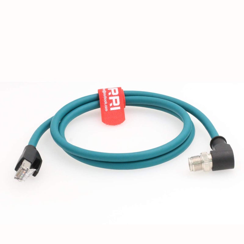 DRRI Cognex in-Sight Series Industrial Cameras Right Angle M12 X-Coded 8 Pole to RJ45 Gigabit Ethernet Interface Cat 7e Shielded Cable (3M) - Image 3